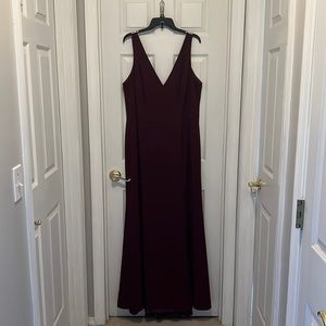 Amsale Wine bridesmaid Dress